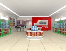友情漆过往店面形象，部分效果图展示